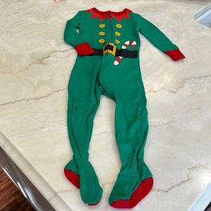 Elf footed pajamas